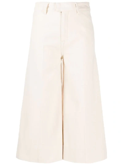 Remain High-rise Cropped Wide-leg Jeans In White