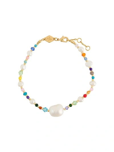 Anni Lu Rock & Sea Beaded Bracelet In Gold