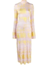 ELLERY TIE-DYE PRINT SIDE BUTTONED DRESS