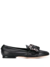 AGL ATTILIO GIUSTI LEOMBRUNI BUCKLED LOW HEEL LOAFERS