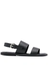 FERRAGAMO GANCINI LEATHER SANDALS