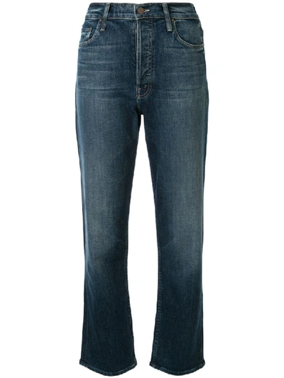 Mother The Tomcat Ankle High-rise Straight-leg Jeans In Blue
