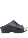 Rosetta Getty Open-toe Platoform Clogs In Black