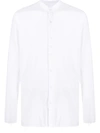 Costumein Lyocell Stand-collar Shirt In White