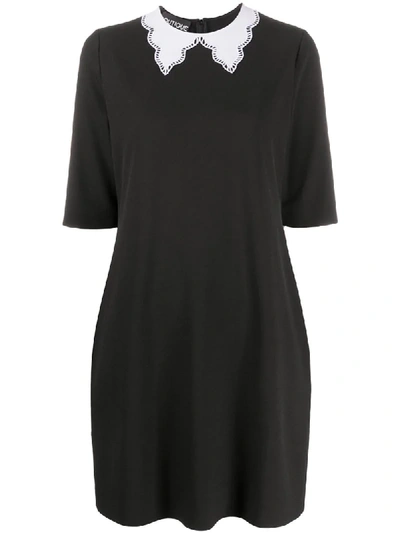 Moschino Appliqué-collar T-shirt Dress In Black