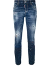 DSQUARED2 DISTRESSED STRAIGHT-LEG JEANS