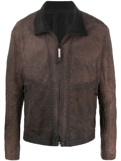 Isaac Sellam Experience Reversible Zip-up Jacket In Brown