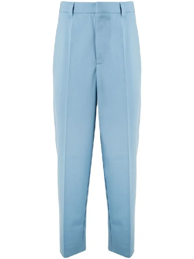 Walk Of Shame Cropped Tailored Trousers In Blue