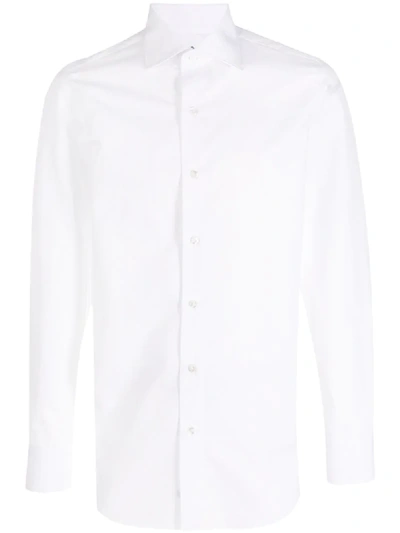 Finamore 1925 Napoli Tuxedo Collar Shirt In White