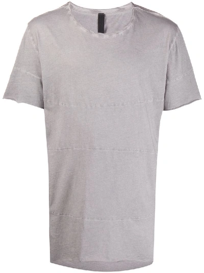 Army Of Me Panelled Longline T-shirt In Grey