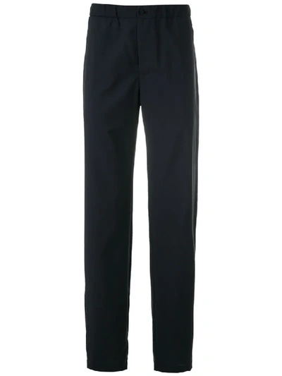 Emporio Armani Elasticated Waist Trousers In Blue