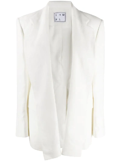 In The Mood For Love Montague Oversized Linen Blazer In White