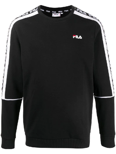 Fila Logo-tape Sweatshirt In Black