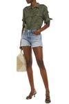 CURRENT ELLIOTT THE BOYFRIEND DISTRESSED DENIM SHORTS,3074457345622277654