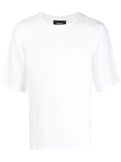 Costumein Gerades Leinen-t-shirt In White