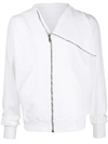 RICK OWENS DRKSHDW OFF-CENTER ZIP HIGH NECK JACKET