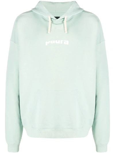 Paura Logo-print Hoodie In Blue