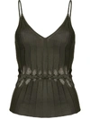 DION LEE V-NECK BRAIDED CAMI TOP