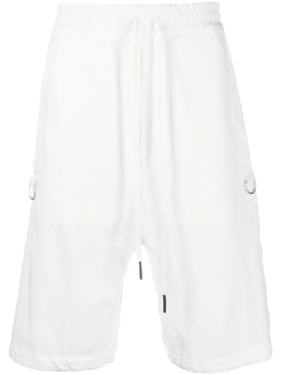 Andrea Ya'aqov Drop-crotch Track Shorts In White
