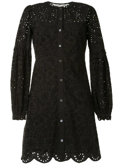 Veronica Beard Yana Embroidered Dress In Black