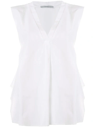 Dušan Sleeveless V-neck Top In White