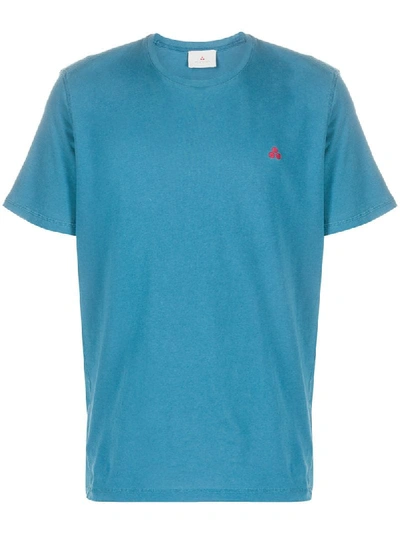 Peuterey Short Sleeve Embroidered Logo T-shirt In Blue