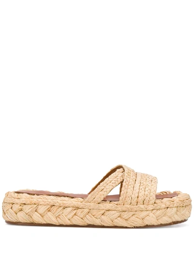 Clergerie Woven Rope Sandals In Neutrals