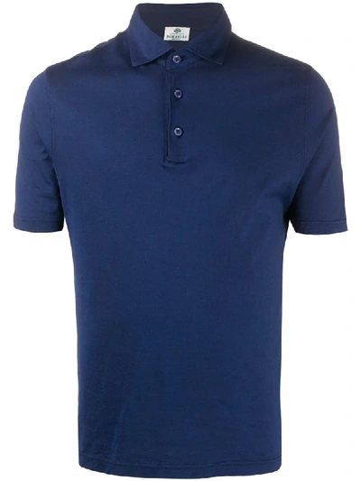 Borrelli Short-sleeved Polo Shirt In Blue