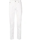 Brunello Cucinelli Mid-rise Slim Jeans In White