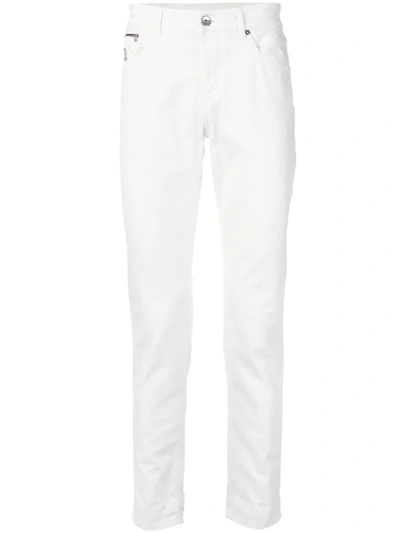 Brunello Cucinelli Mid-rise Slim Jeans In White