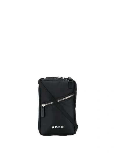 Ader Error Logo Print Messanger Bag In Black