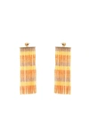 Jacquemus Les Rideaux Crystal Pendant Earrings In Orange (orange)
