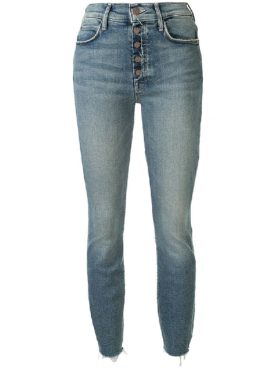 Mother High-rise Skinny Jeans In Blue