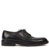 Green George Black Smooth Leather Lace-up Shoes In Black
