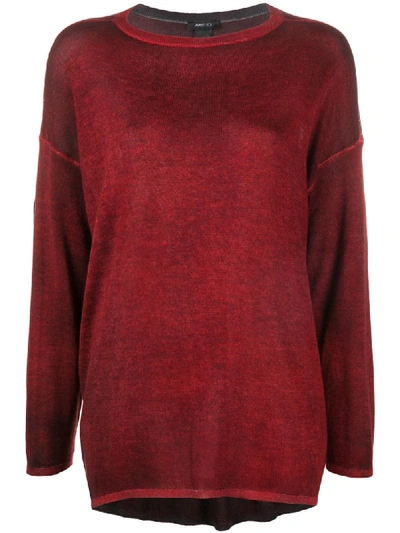 Avant Toi Relaxed Dolman Jumper In Red