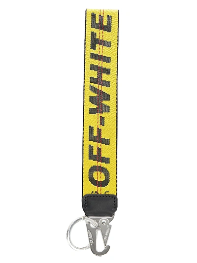 Off-white Industrial Logo Key Ring In Yellow