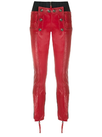 Andrea Bogosian Ritinha Skinny Trousers In Red