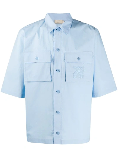 Maison Kitsuné Pockets Overshirt In Blue