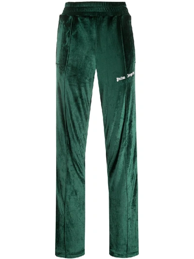 Palm Angels Side-stripe Track Trousers In Green