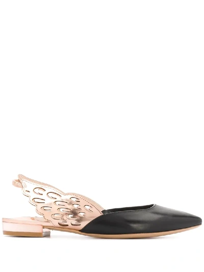 Sophia Webster Pointed Flat Sandals In Black