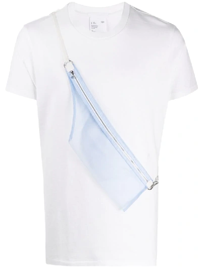 Helmut Lang Bag-print Crew-neck T-shirt In White