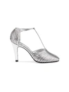 Givenchy Cage T-bar Sandals In Silver