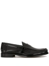 Tod's Black Leather Loafers For Men In Black