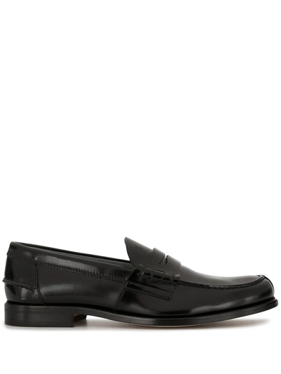 Tod's Loafers In Leather In Black