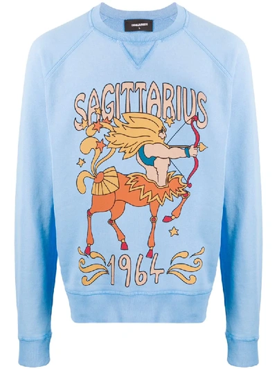 Dsquared2 Sagittarius Print Sweatshirt In Blue