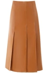 A.W.A.K.E. FAUX LEATHER PANEL SKIRT