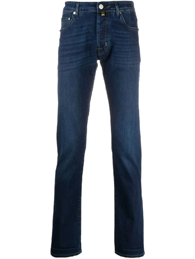 Jacob Cohen Handkerchief Detail Slim-fit Jeans In Blue