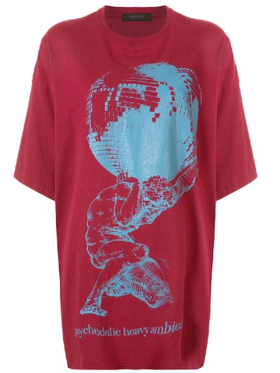 Undercover Graphic Print Oversized T-shirt In Red