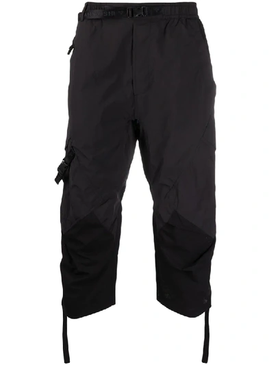 Maharishi Cropped Utility Trousers In Black
