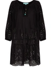 Melissa Odabash Ashley Broderie Anglaise Kaftan Dress In Black